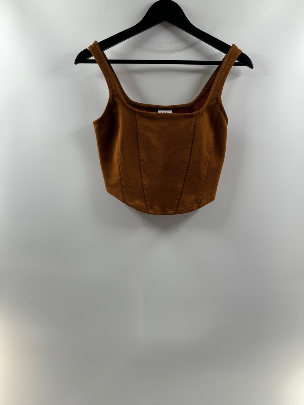 Rue21 Rust Brown Faux Suede Corset Tank Top Women’s Medium Fall